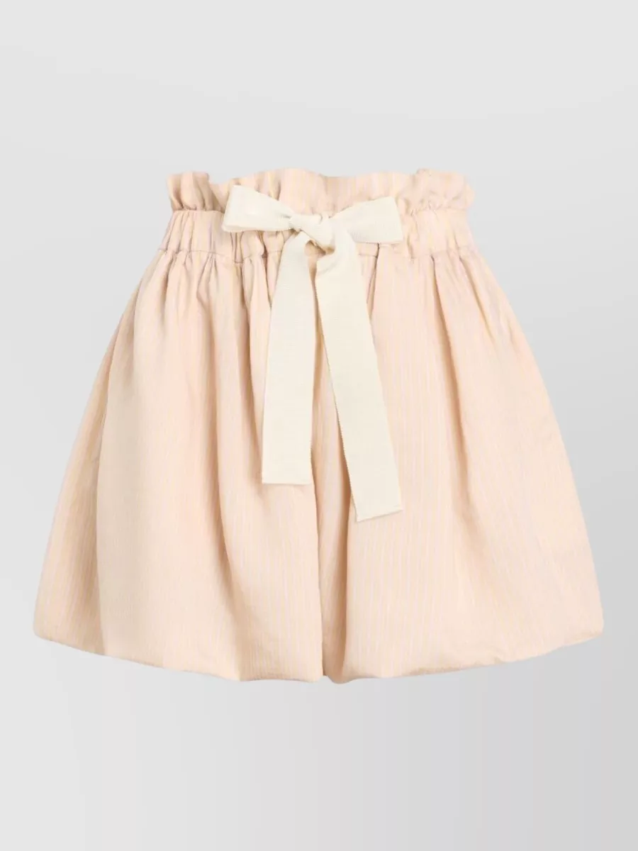 Patou silk knee-length shorts