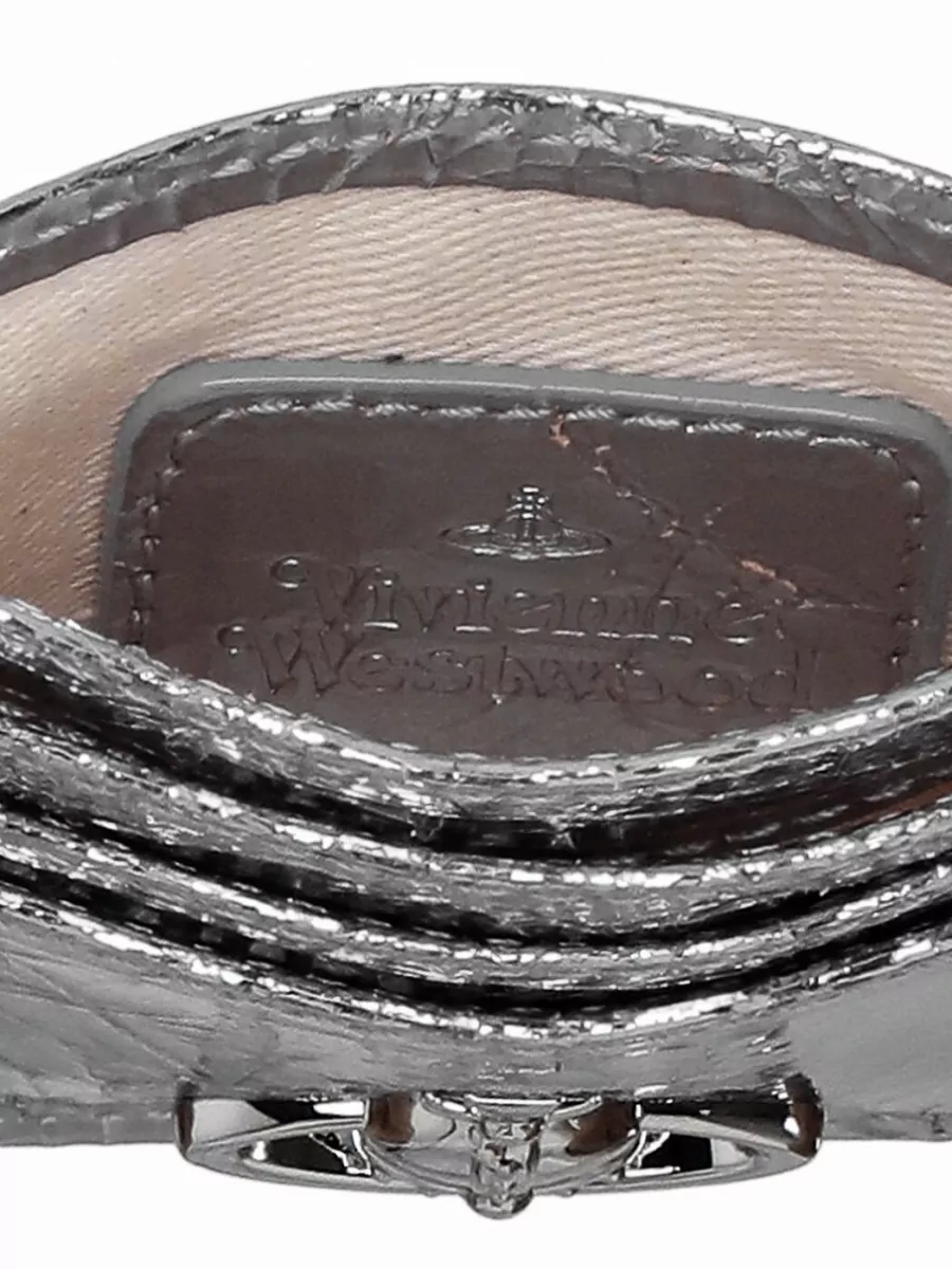 Vivienne Westwood Metallic Leather Card Holder Wallet
