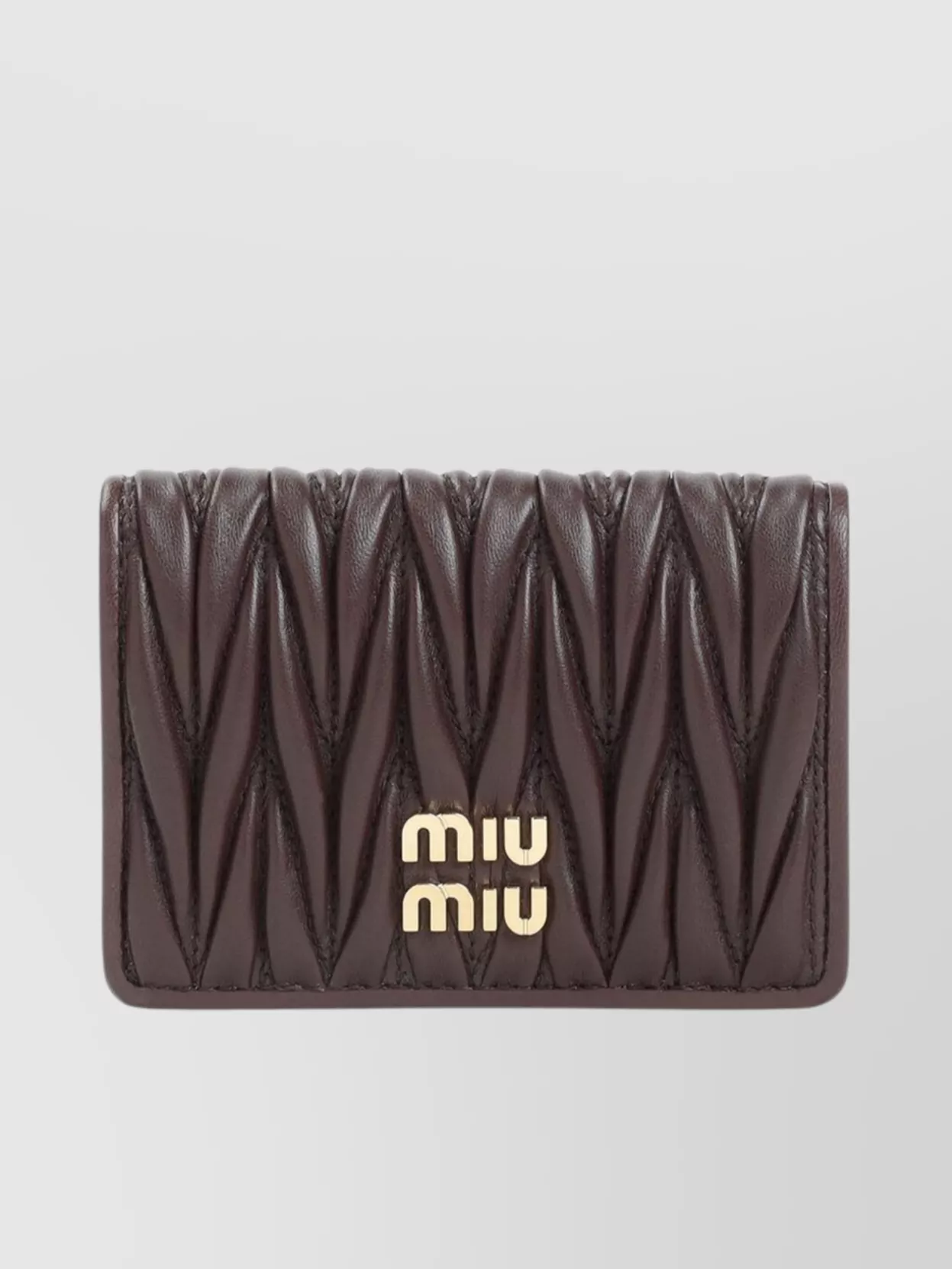 Miu Miu Lamb Leather Quilted Card Case