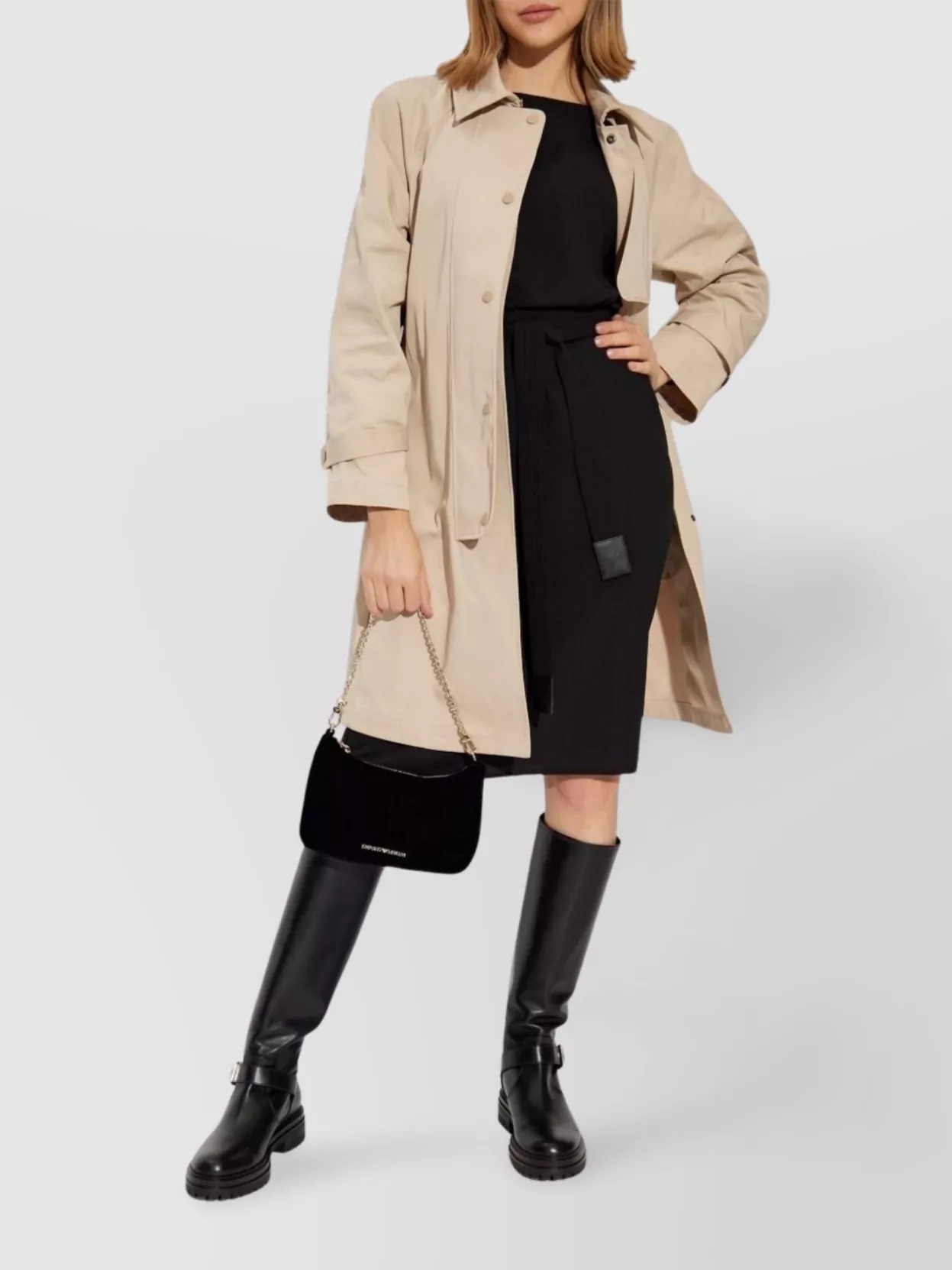 Emporio Armani Cotton Blend Trench Coat