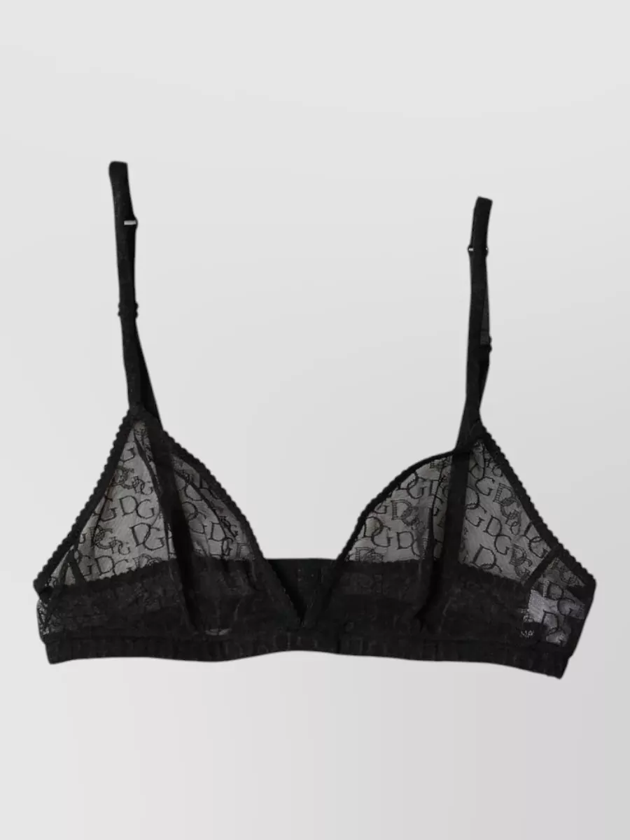 Dolce&Gabbana sheer logo soft cup bra