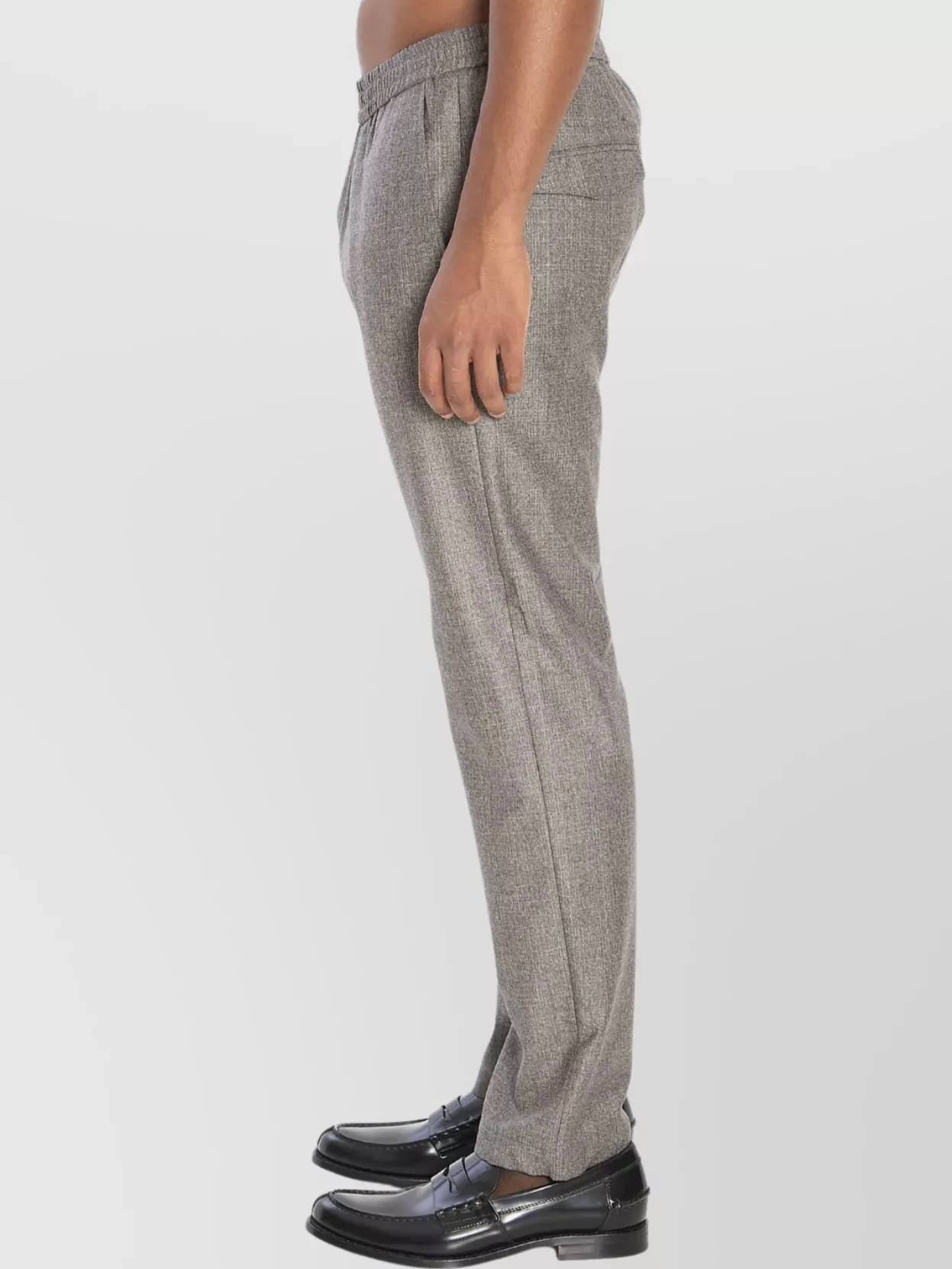 Barena Wool Straight Leg Trousers Drawstring