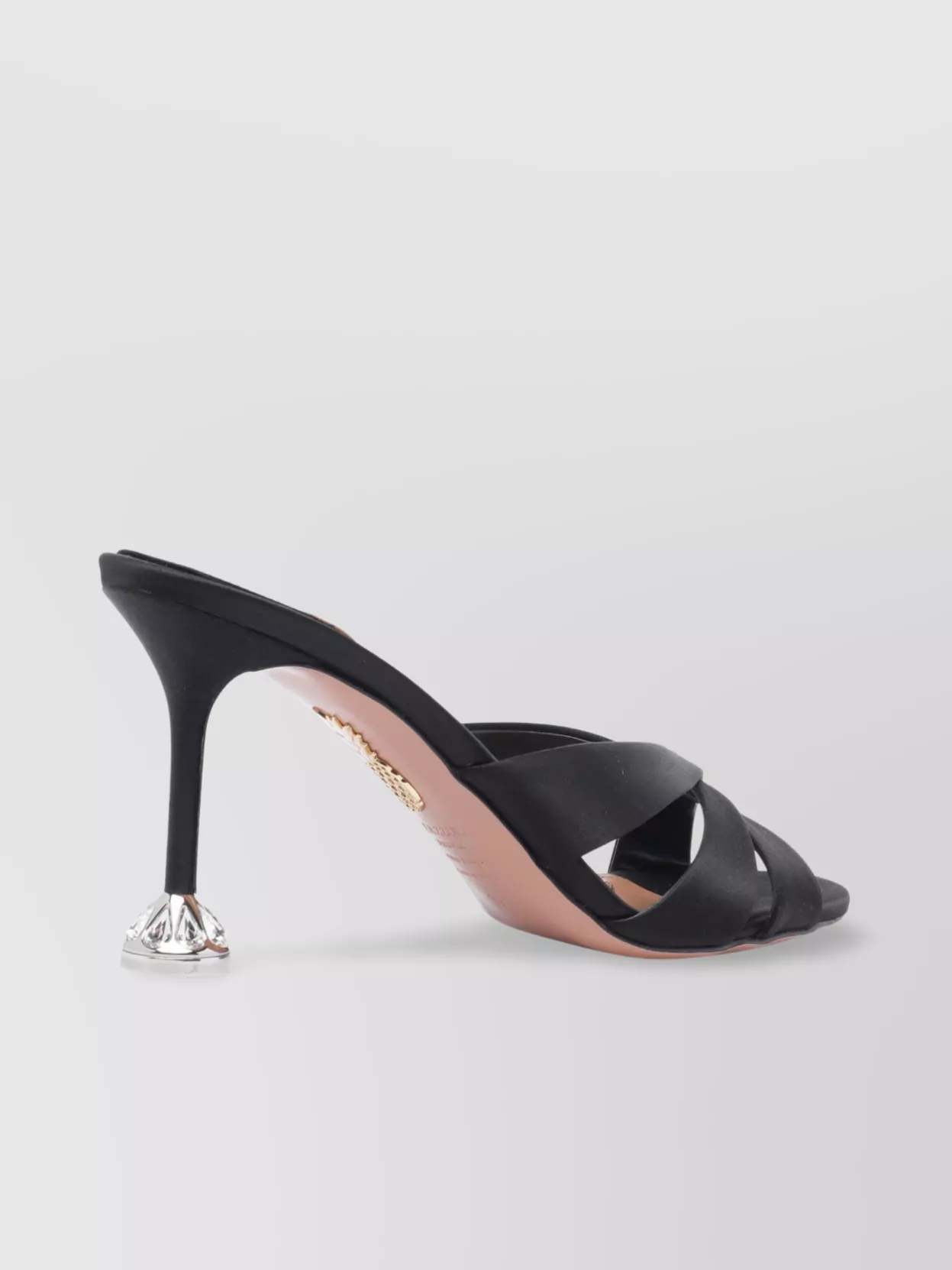 Aquazzura Satin Strappy Open Toe Unique Heel Pumps