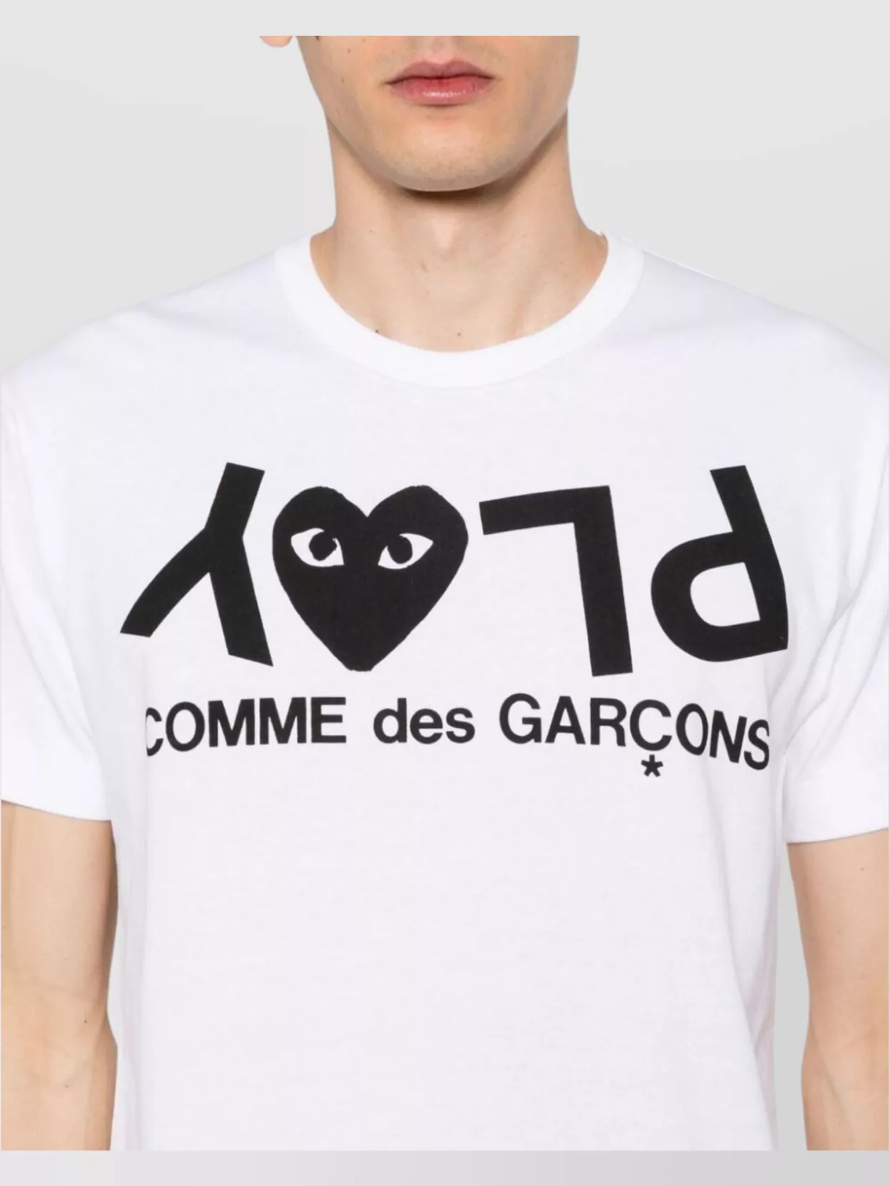 Comme Des Garçons Cotton Crew Neck T-Shirt With Graphic Print