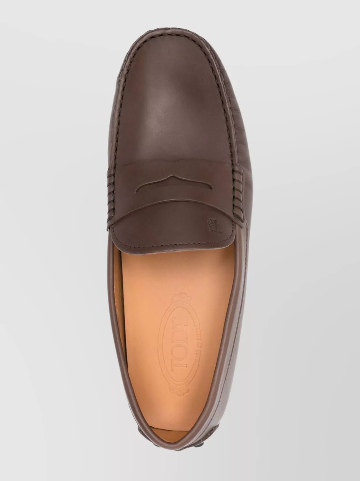 Tod's Moc Toe Penny Loafers With Rubber Sole