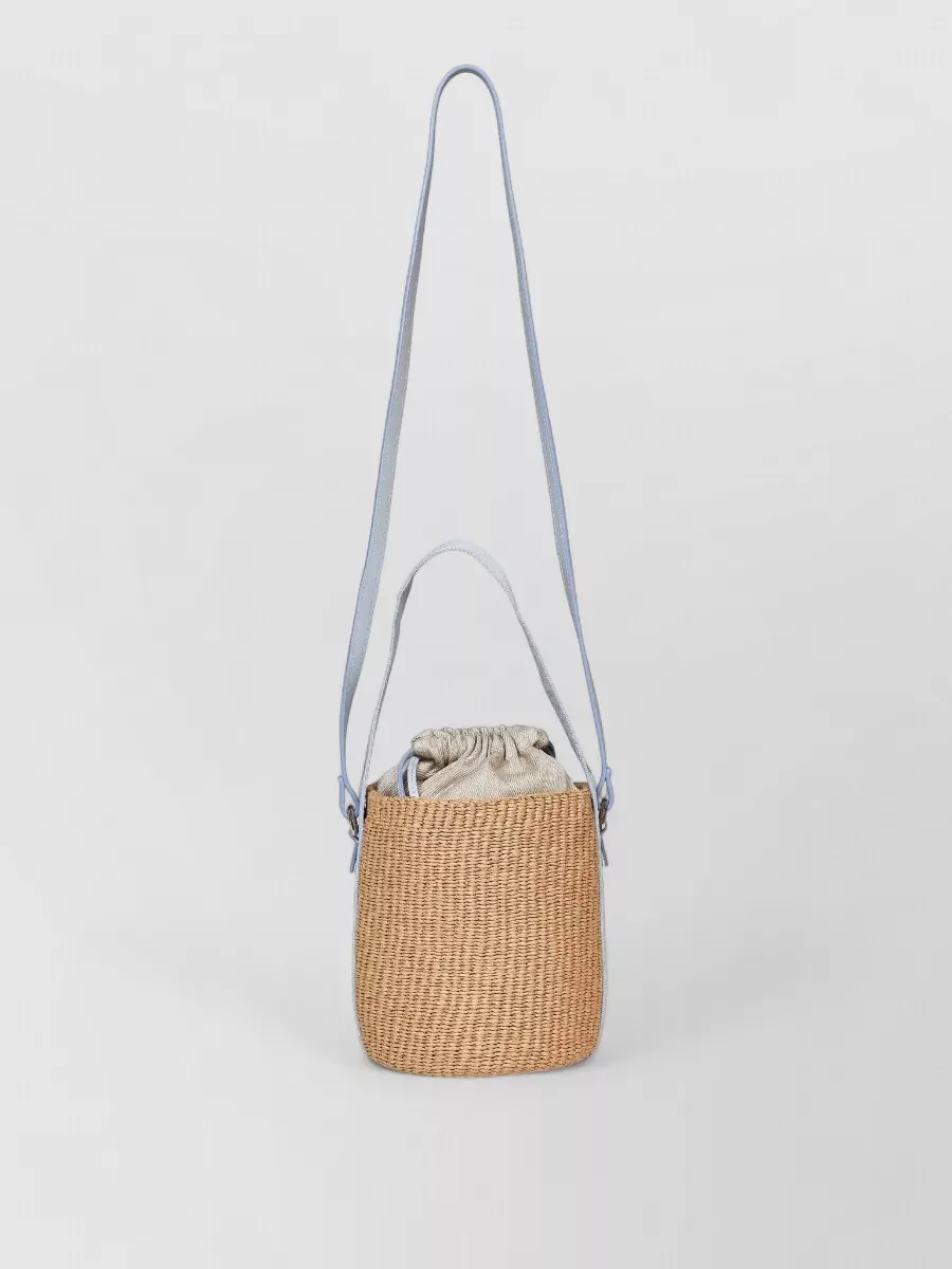 Chloé woody small linen bucket bag