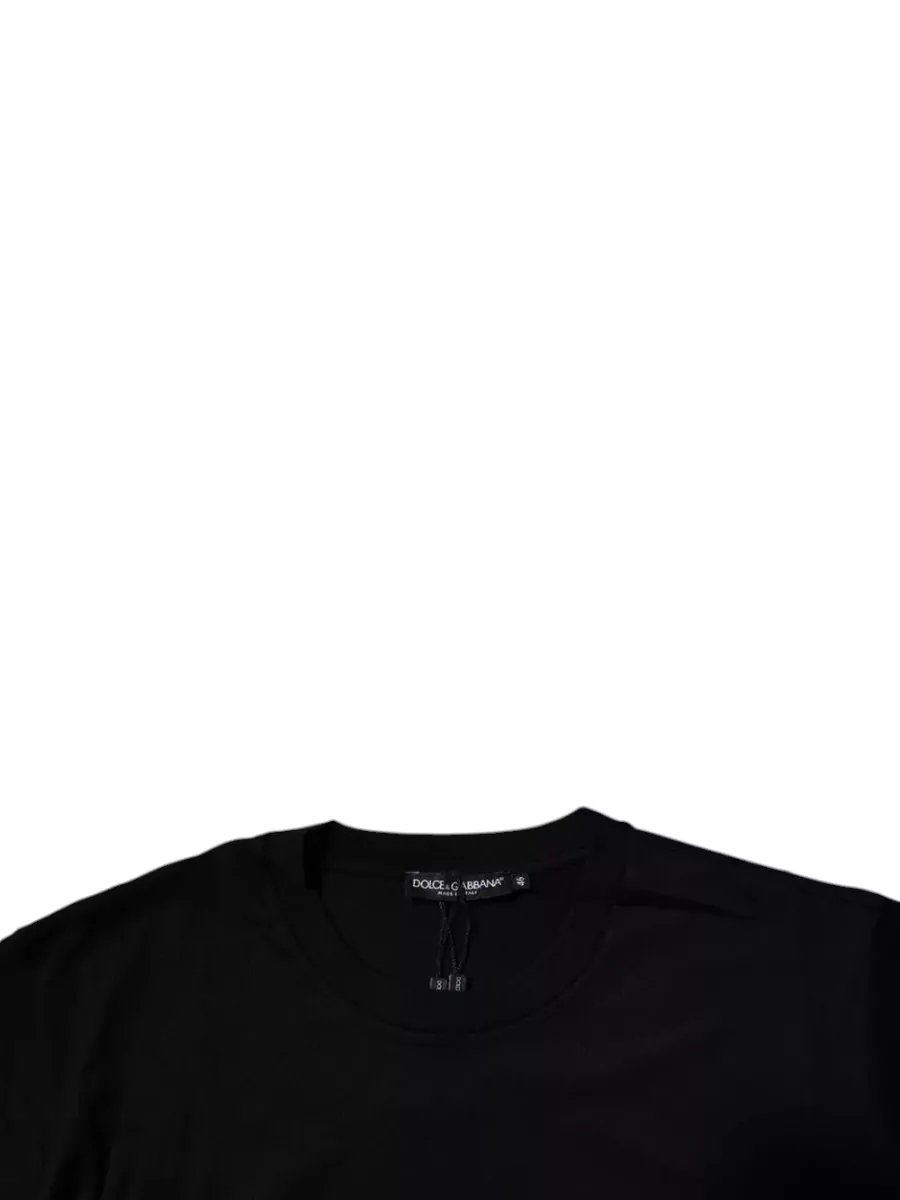 Dolce&Gabbana Cotton Logo Patch Crew Neck T-Shirt