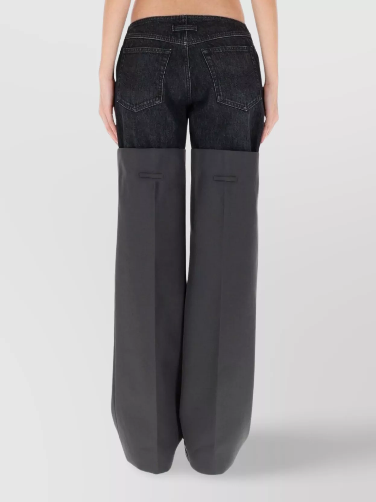 Jean Paul Gaultier Wide Leg Trousers Contrast Panels