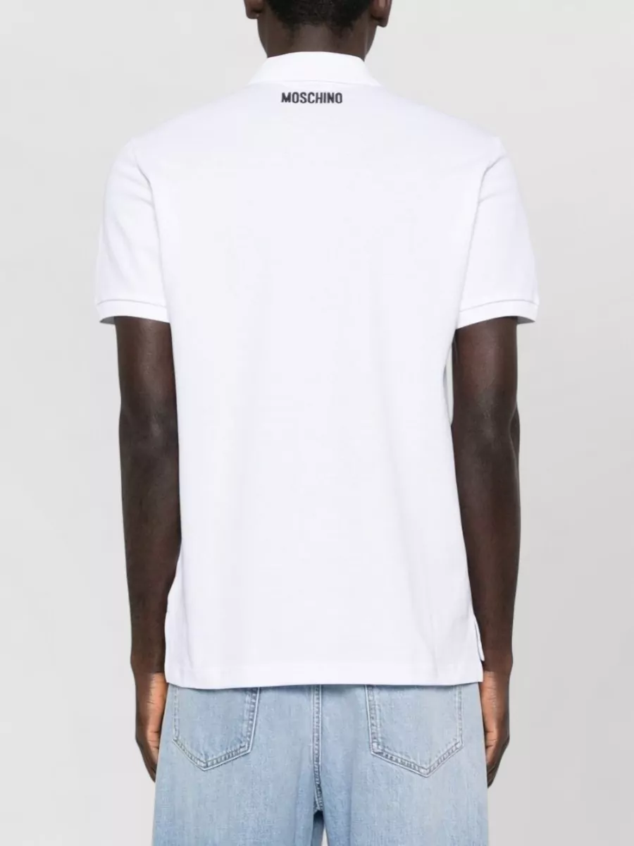 Moschino Polo Collar Shirt Short Sleeves Silk Blend