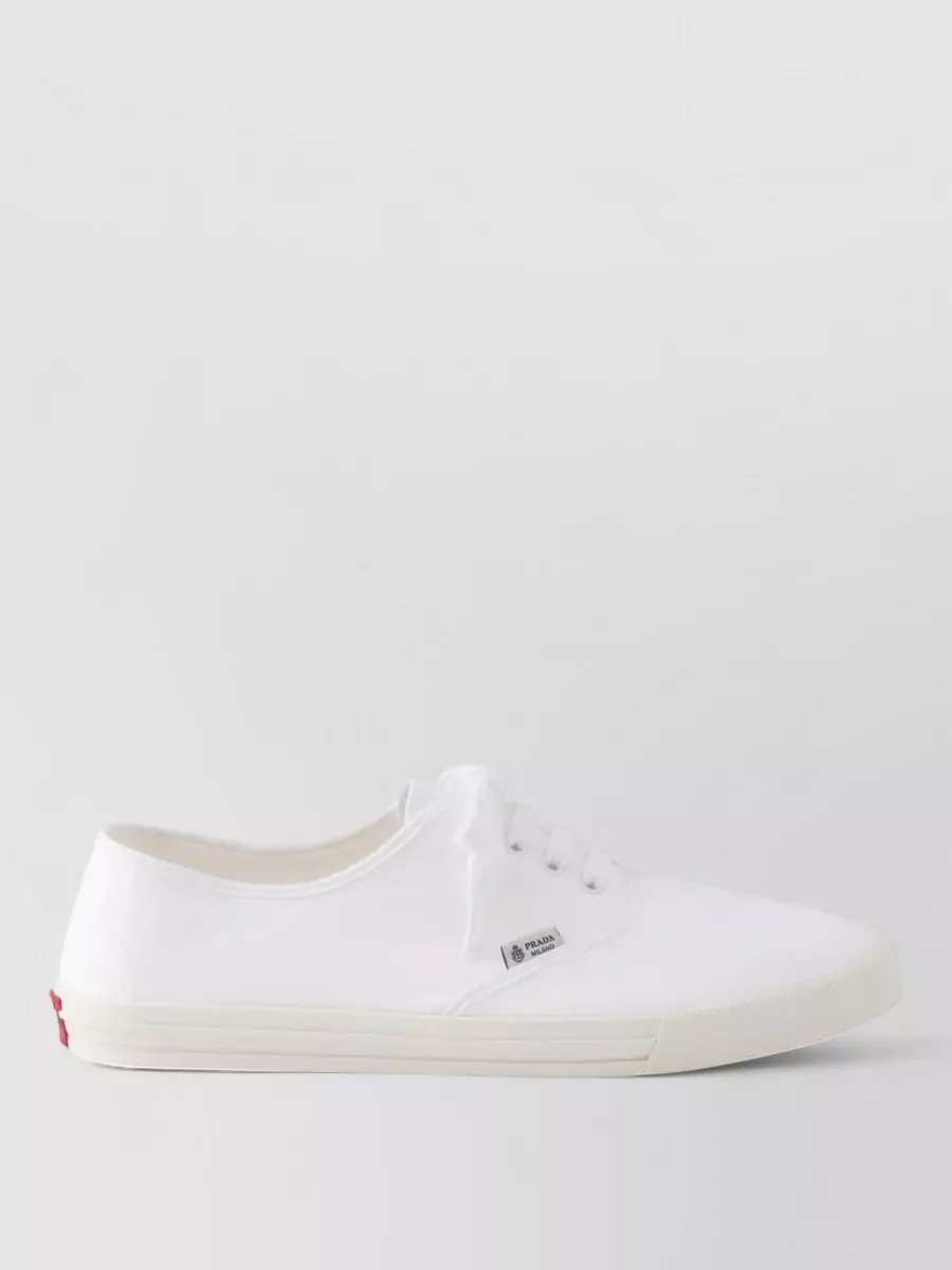 Prada Cotton Drill Low-Top Sneakers