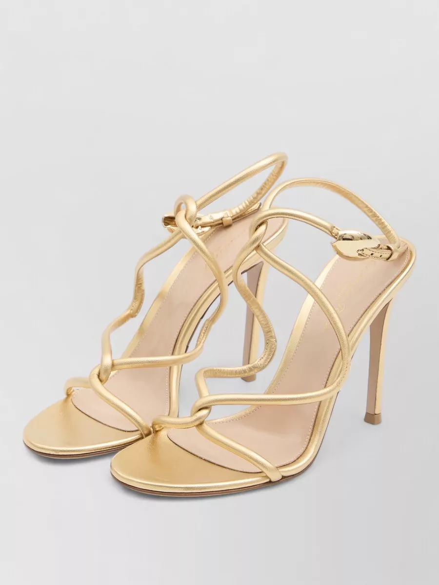 Gianvito Rossi Mamba Snake Stiletto Heel Leather Sandals