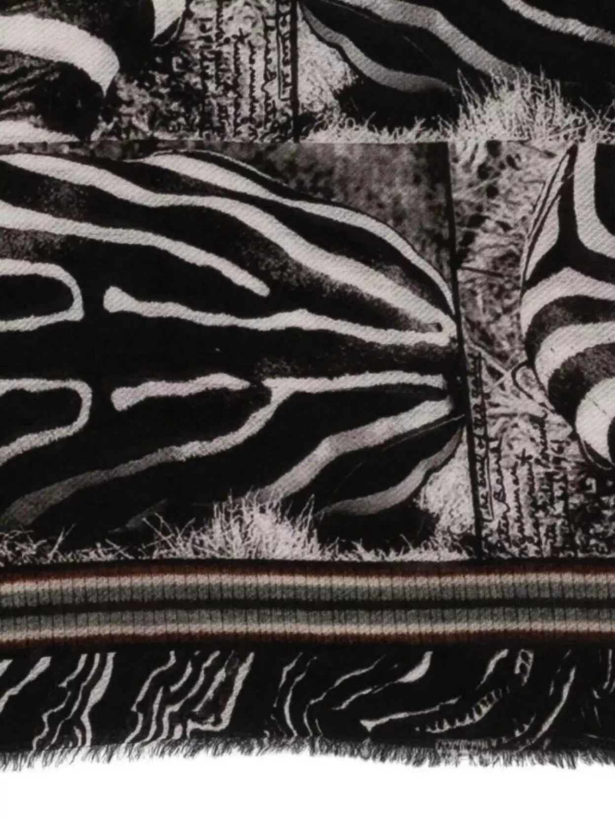 Faliero Sarti Zebra Pattern Stole Collaboration Peter Beard Studio