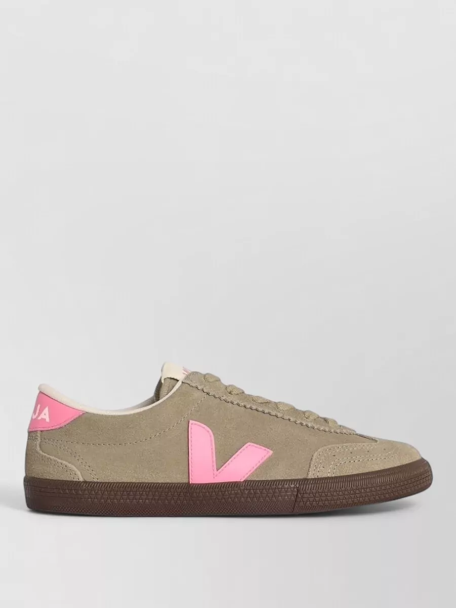 Veja Volley Suede Sneakers Contrast Heel Tab