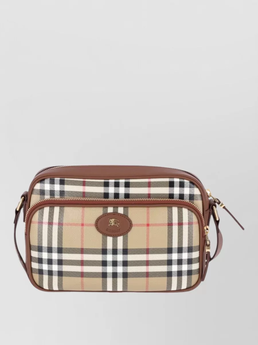 Burberry Checked Cotton Crossbody Bag