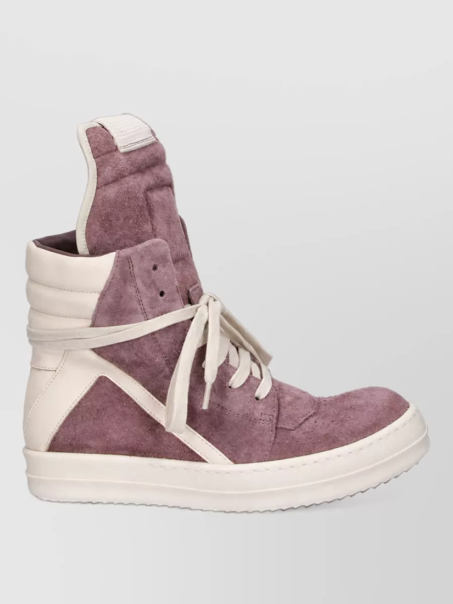 Rick Owens Leather High-Top Sneakers