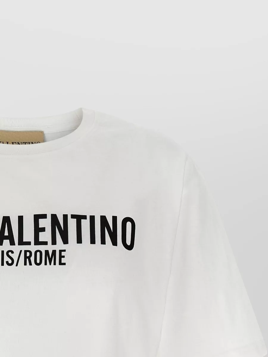 Valentino Garavani Chez Valentino Cropped Logo T Shirt