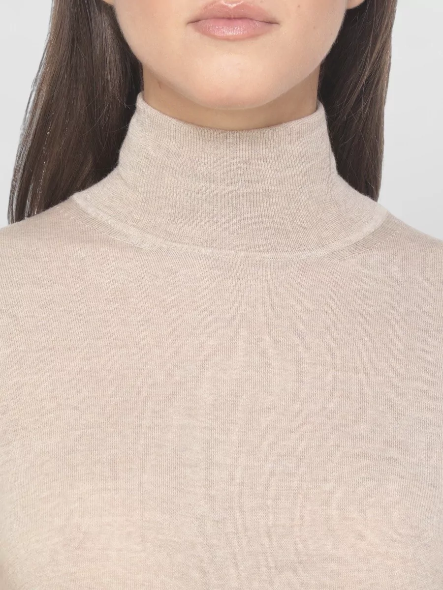 Golden Goose High Neck Turtleneck Wool Sweater Long Sleeves