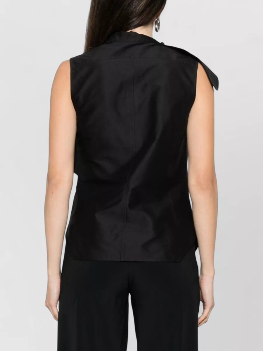 Rick Owens Sleeveless Top Asymmetric Neckline Back Detail