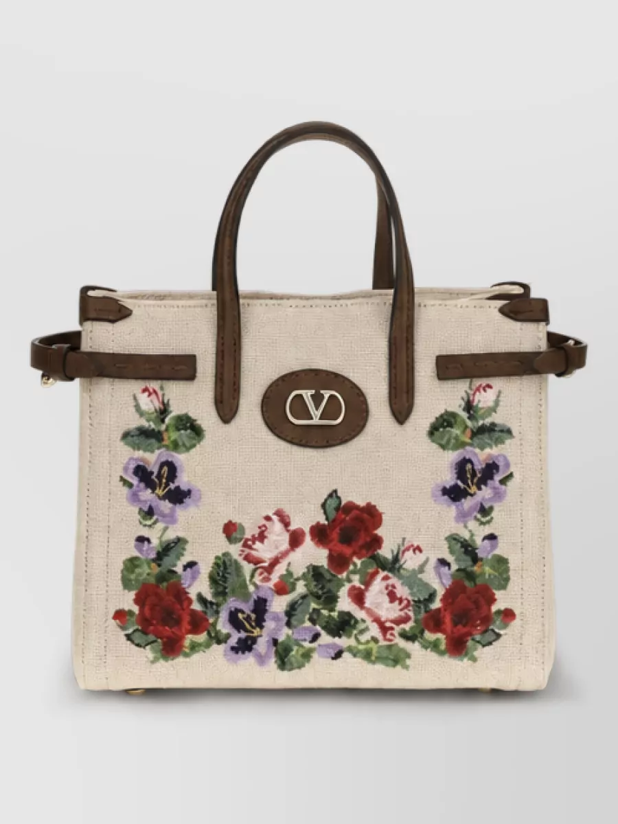 Valentino Garavani antibes mini linen tote bag