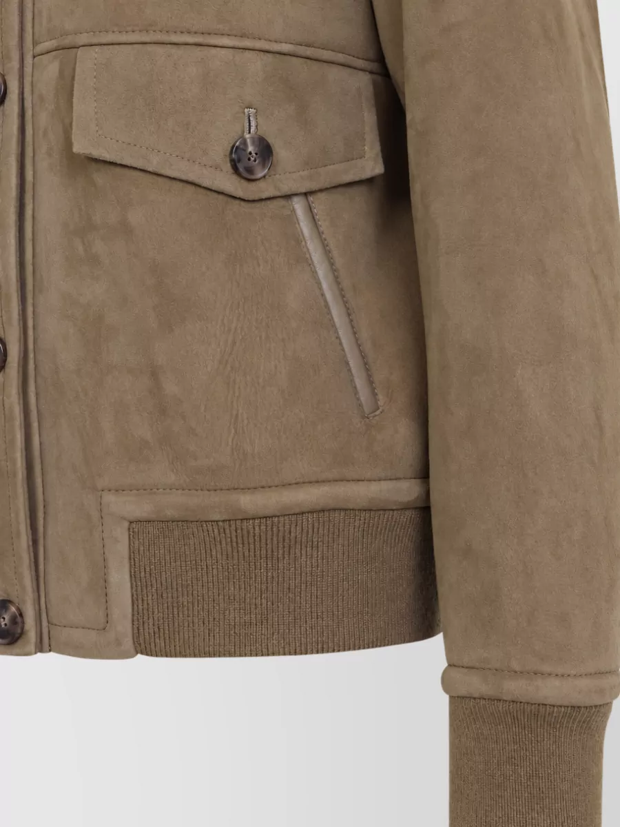 Yves Salomon shearling leather bomber jacket