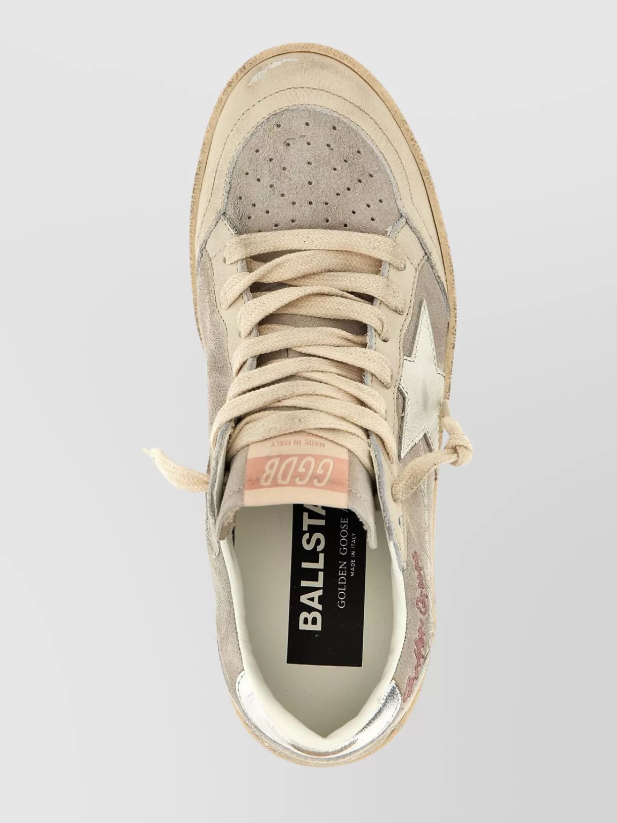 Golden Goose 'Distressed Star' Metallic Sneakers