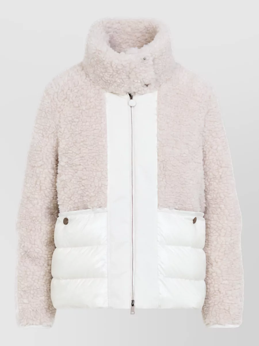 Moncler quilted faux fur down jacket