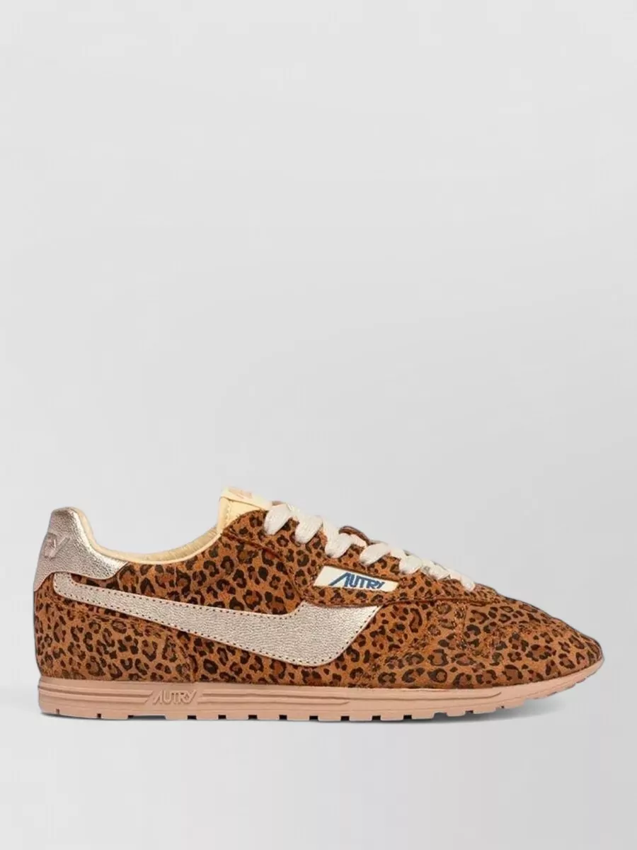 Autry Windspin Suede Leather Leopard Sneakers