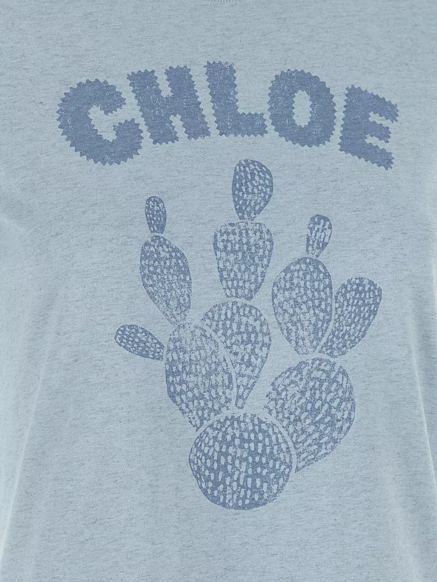 Chloé Cotton Logo Print T-Shirt