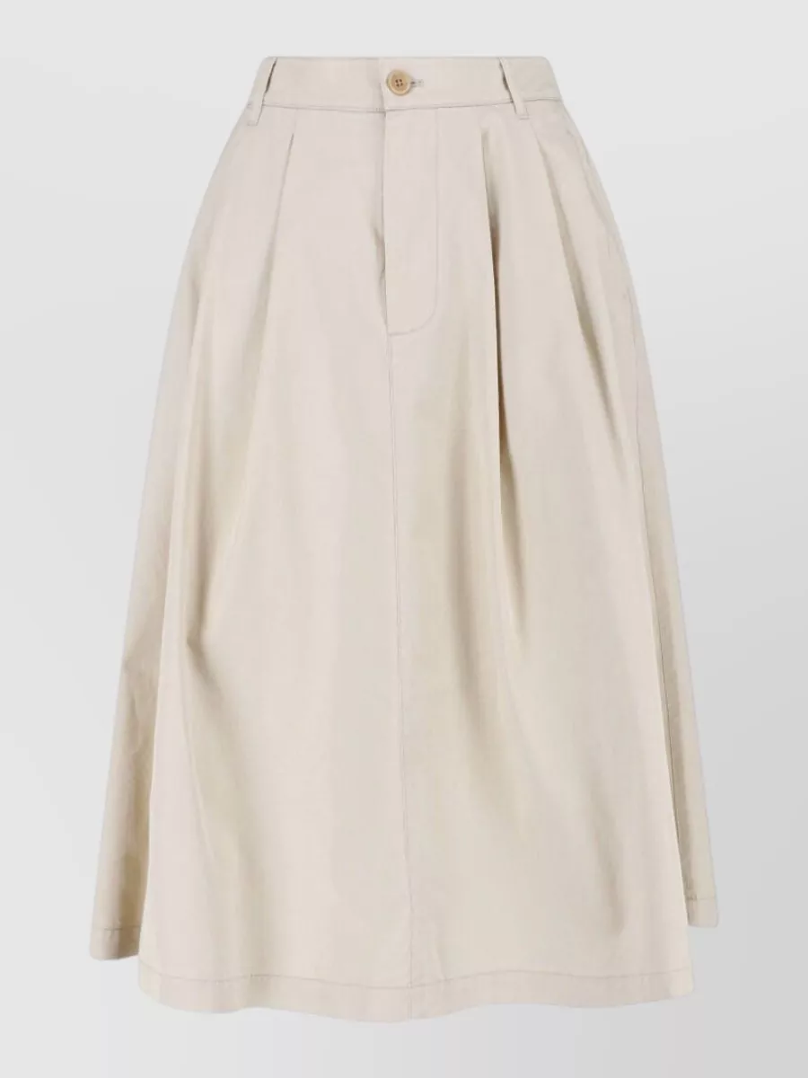 Aspesi Cotton Knee-Length A-Line Skirt