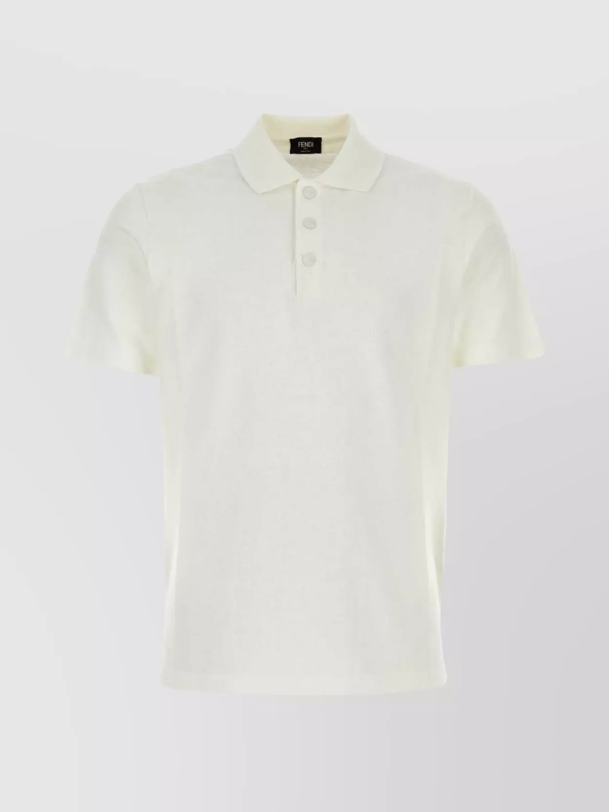 Shop Fendi Ribbed Collar Short Sleeves Polo Shirt