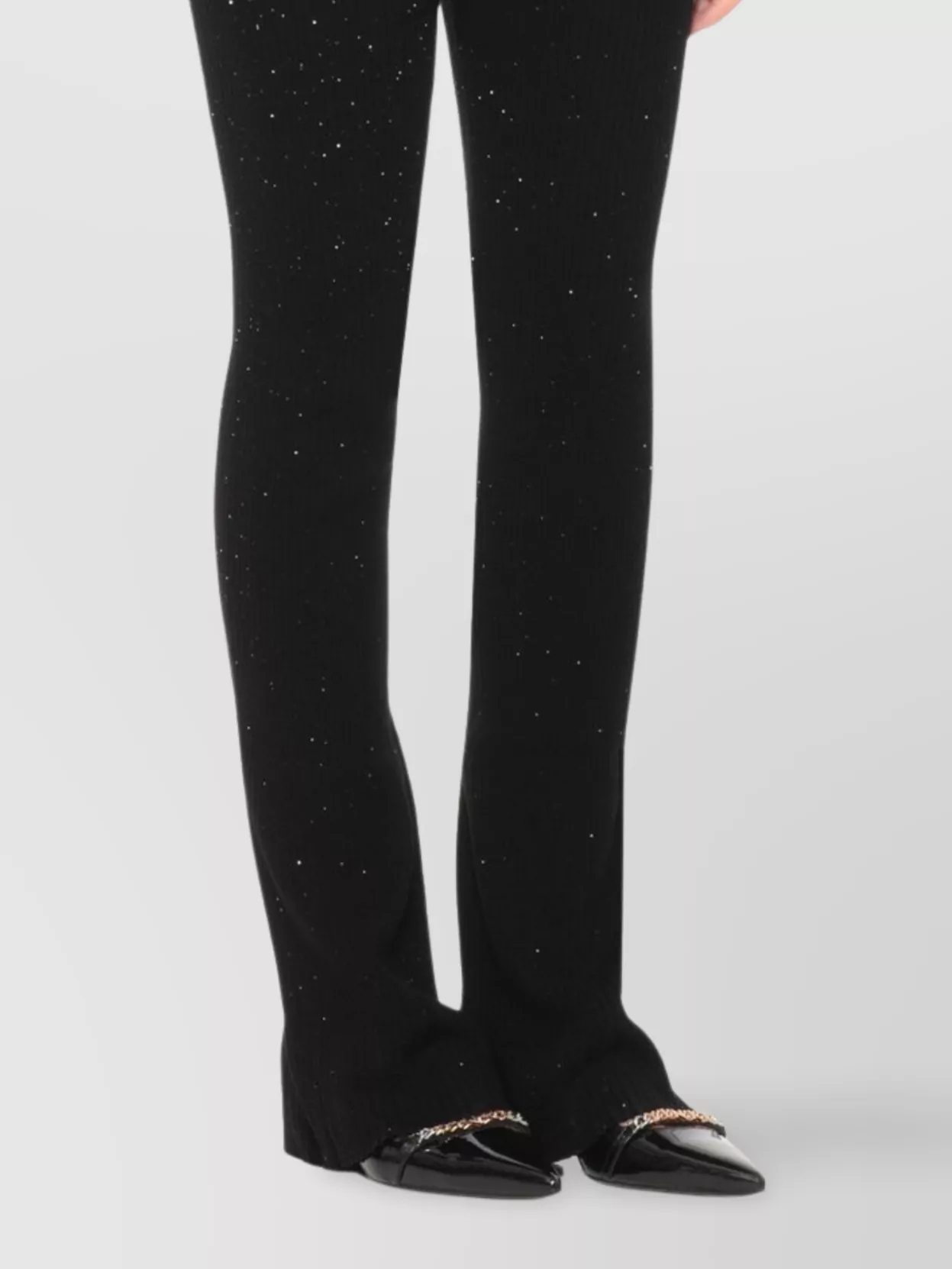 Pinko Wool Sequin Long-Sleeve Turtleneck Top