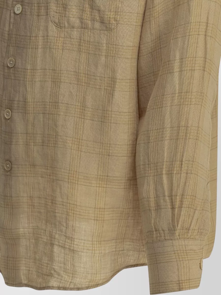 Our Legacy Linen Checked Long-Sleeve Shirt