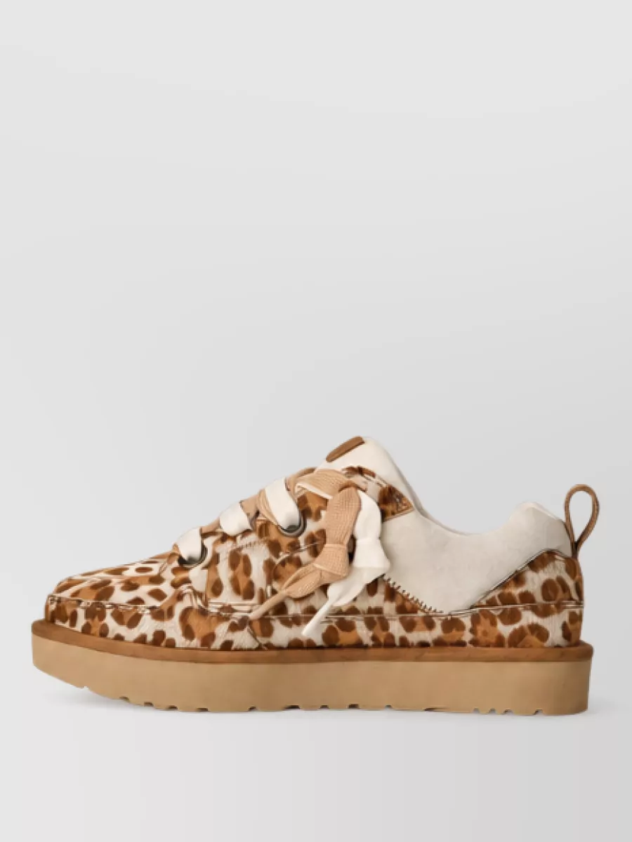 Ugg Leather Platform Low-Top Sneakers