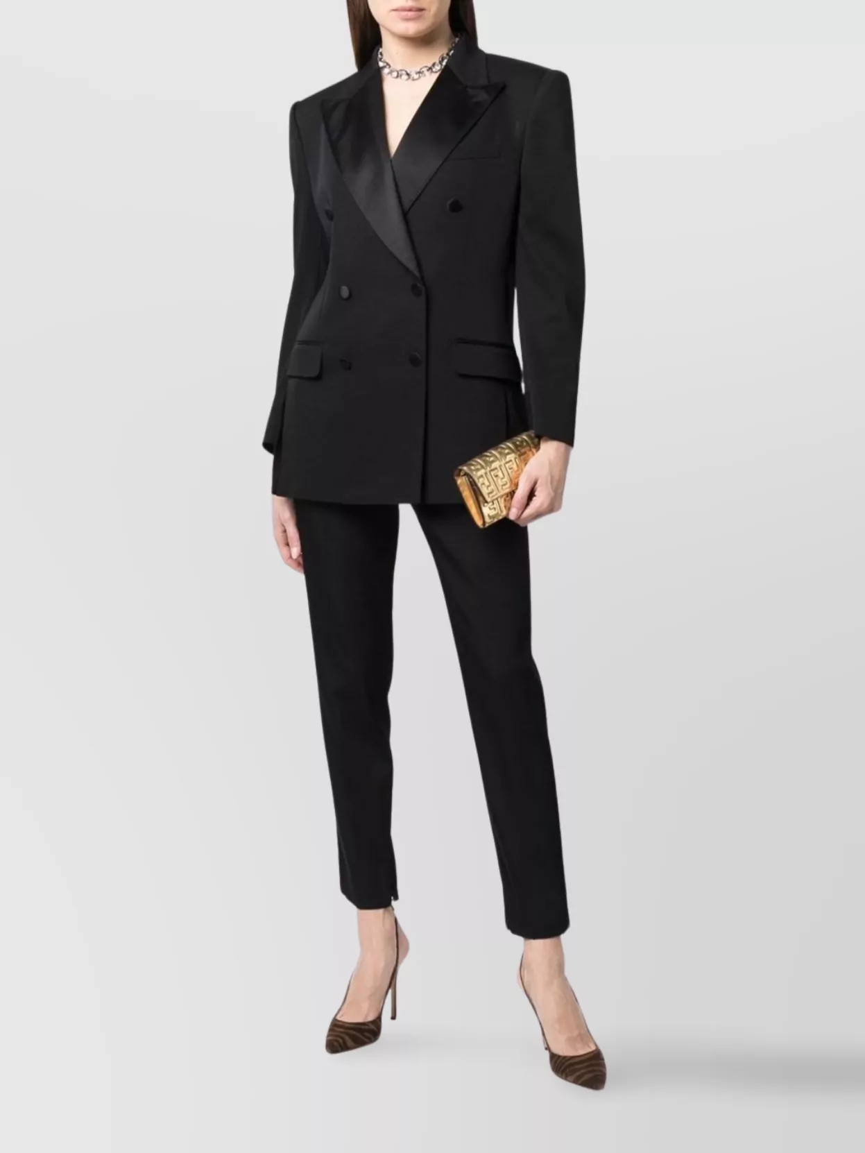 Dolce&Gabbana Padded Shoulders Double-Breasted Tuxedo Jacket