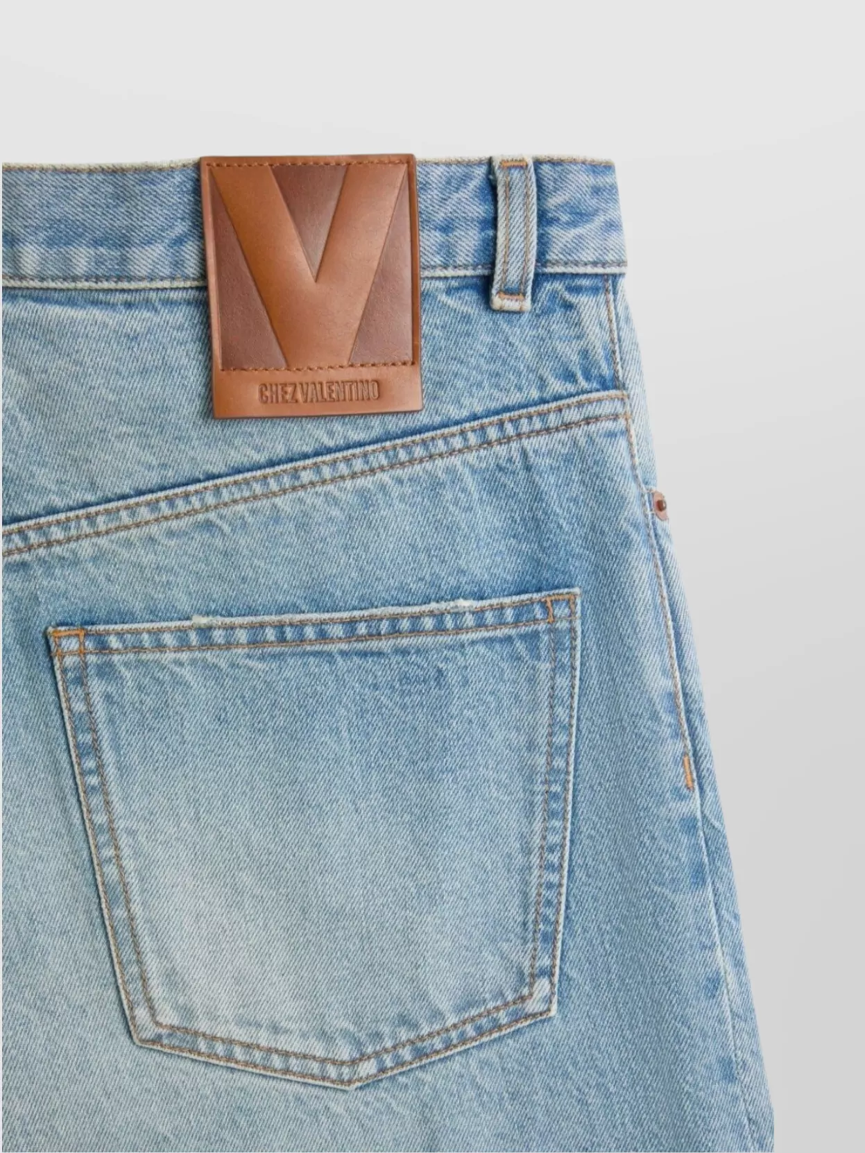Valentino Garavani Straight Trousers With Belt Loops And Five Pockets