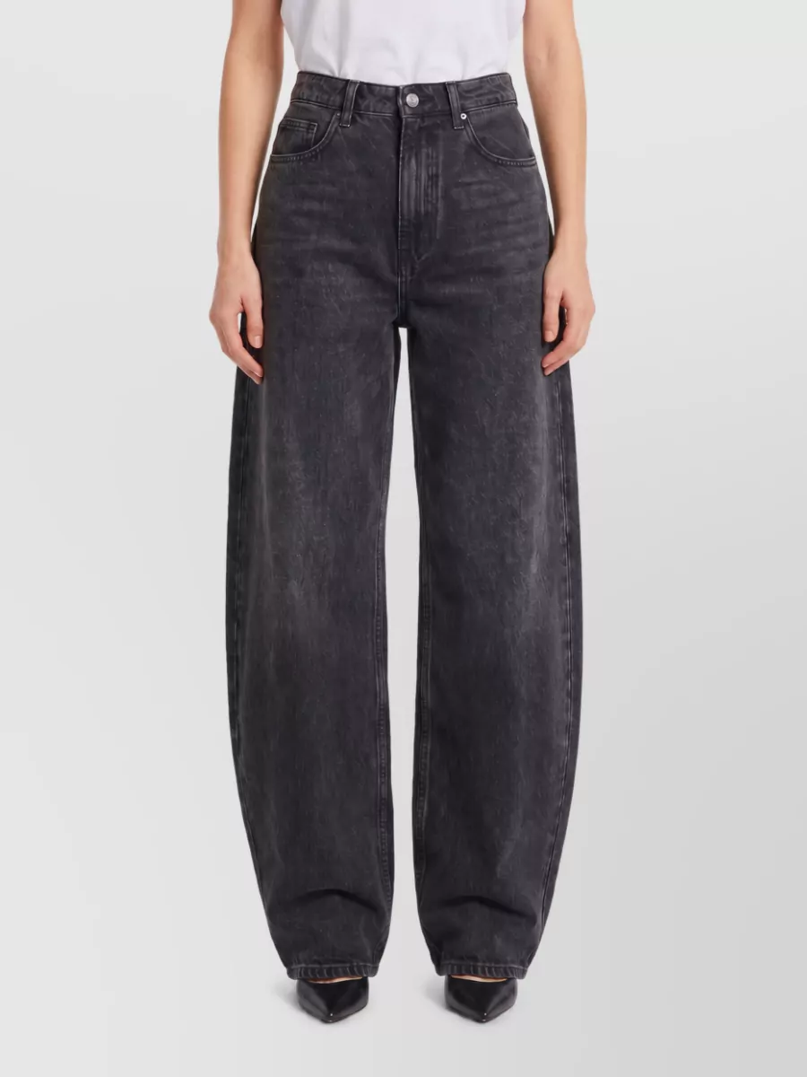 The Frankie Shop high-rise barrel-leg jeans