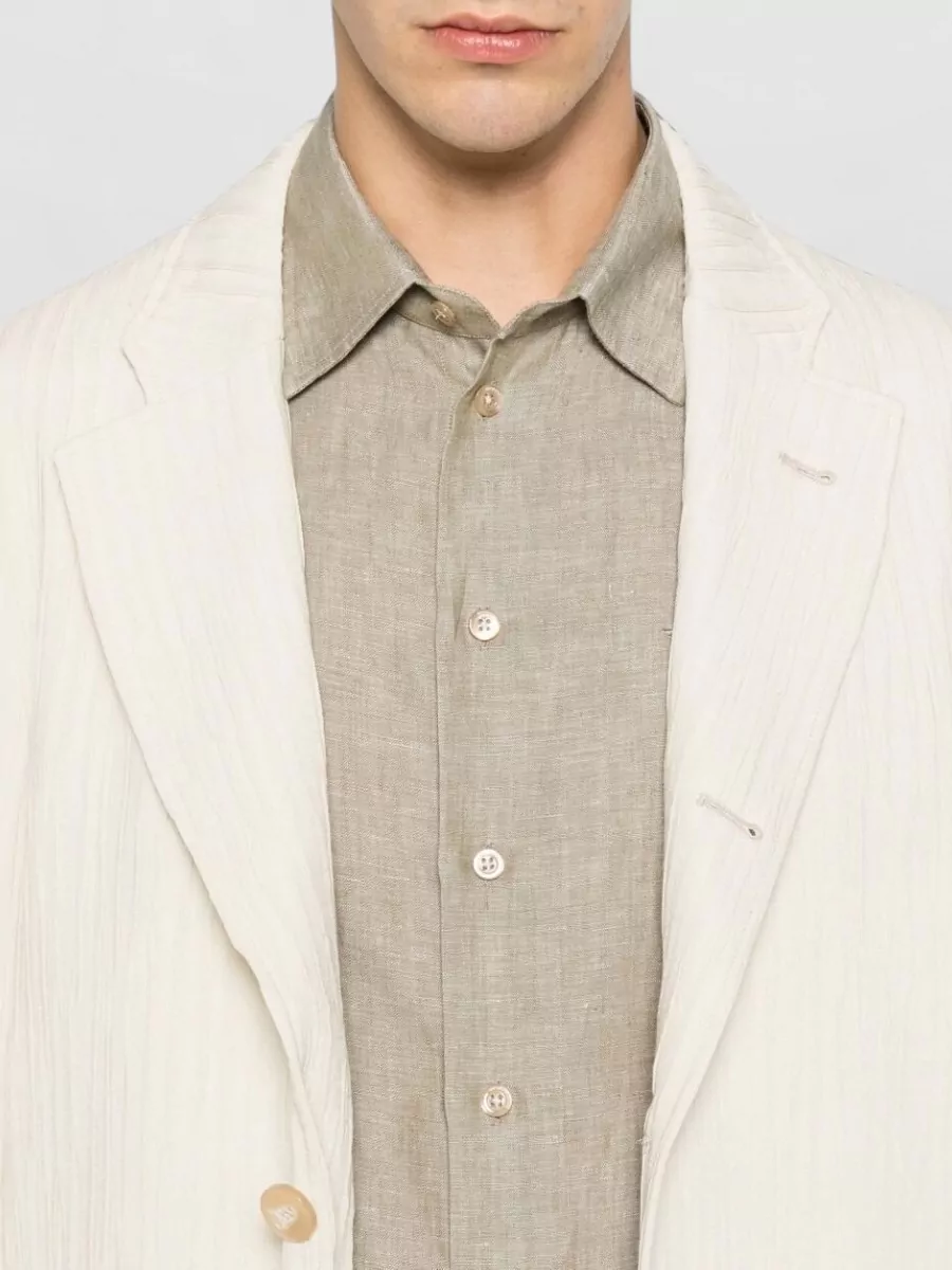 Emporio Armani Cotton Long-Sleeve Classic-Collar Shirt