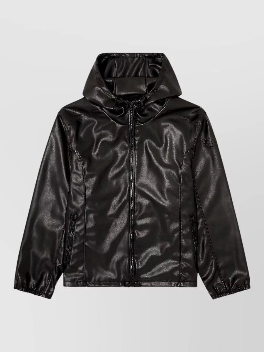 Diesel regular-fit hooded raincoat