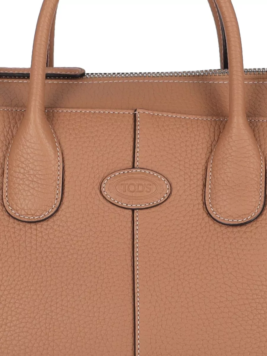 Tod's Textured Tote Bag Detachable Strap Top Handles