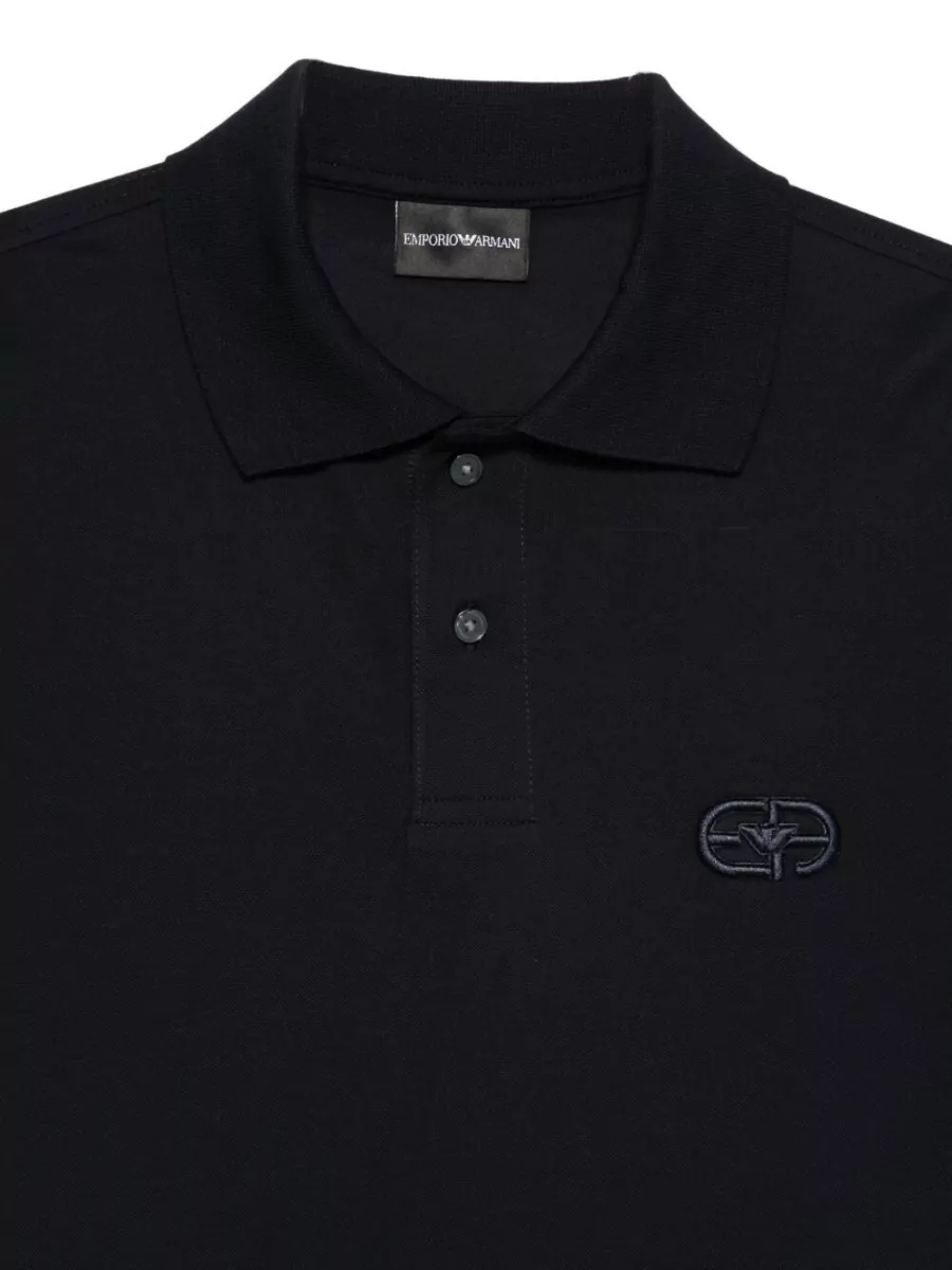 Emporio Armani Cotton Polo Shirt Logo Detail Short Sleeves