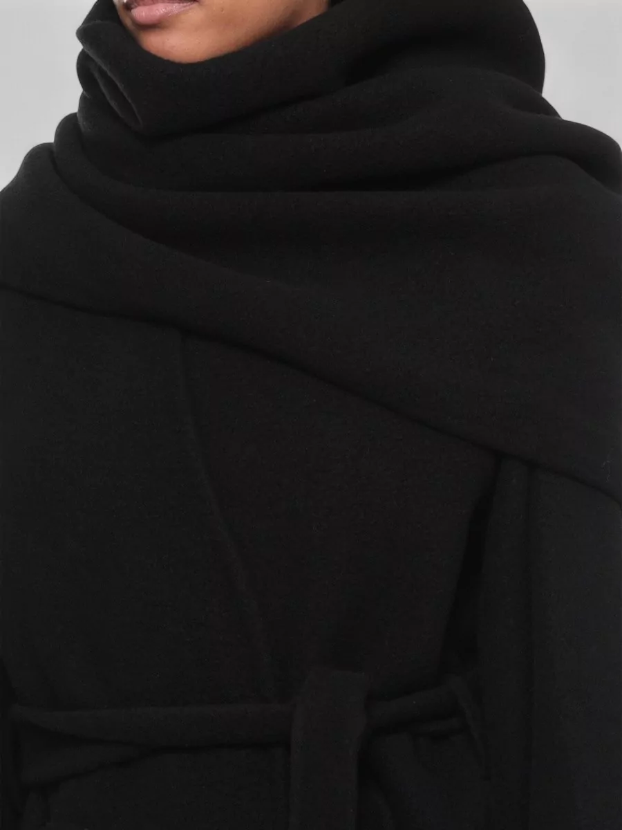 Rick Owens Cashmere Belted Long Coat