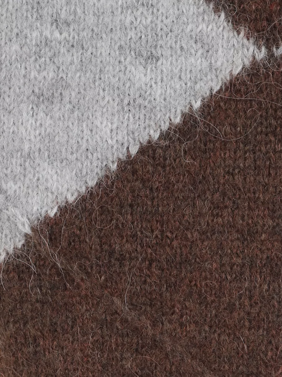 Tommy Hilfiger Argyle Pattern Crew Neck Knit Sweatshirt