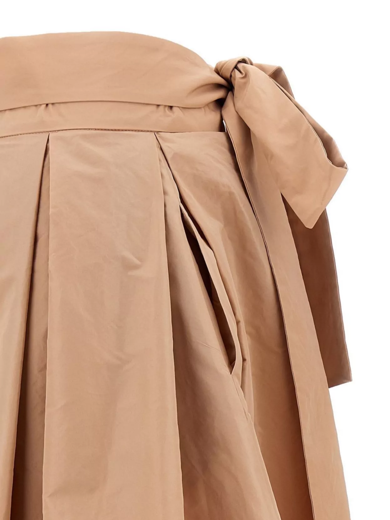 Pinko 'Owl' High Waist Pleated Skirt With Bow