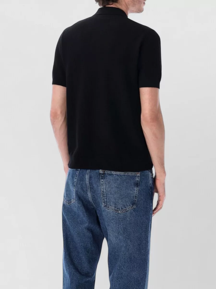 Lacoste Bouclé Knit Short-Sleeve Polo Shirt