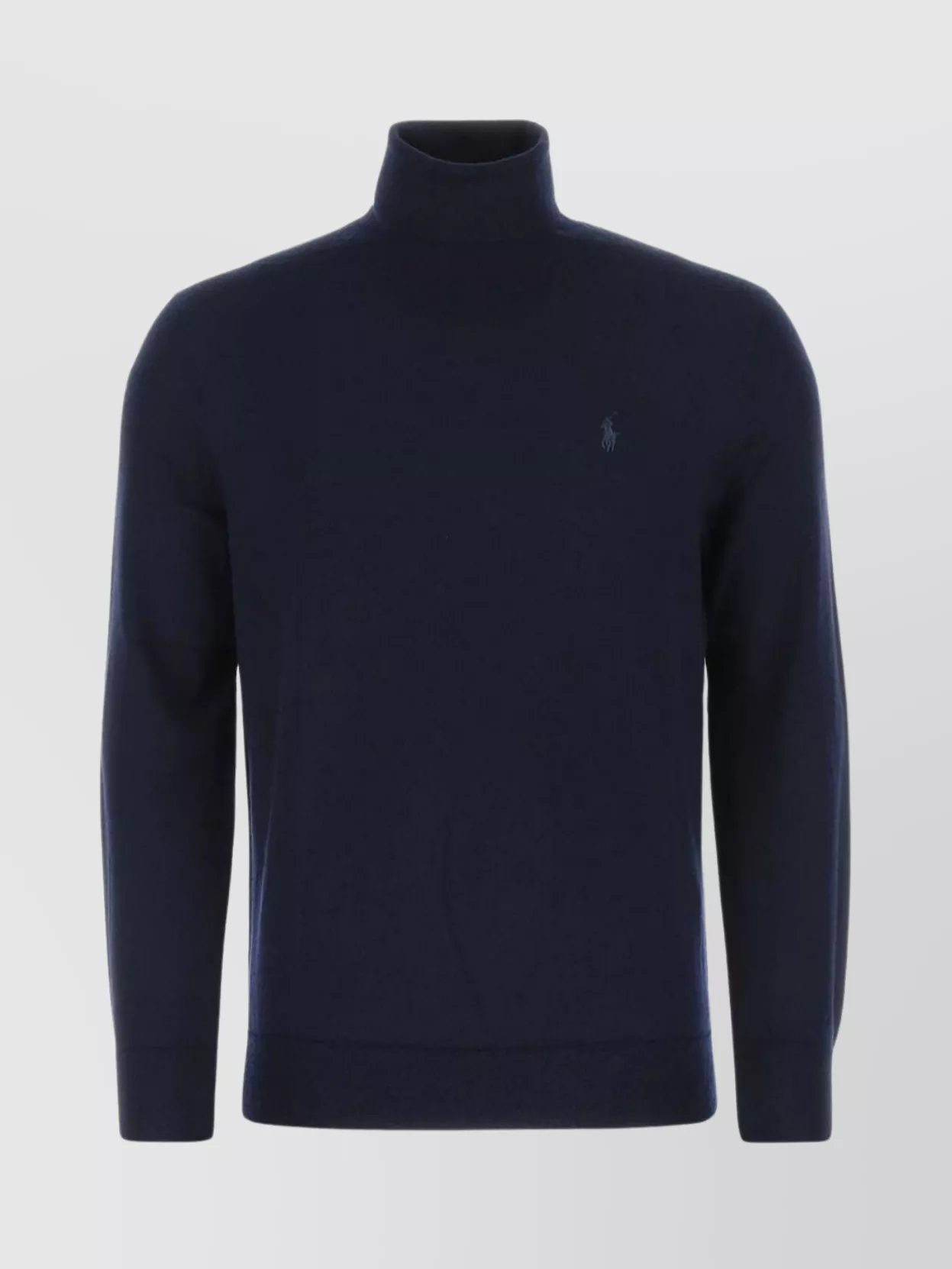 Shop Polo Ralph Lauren Wool Blend Turtleneck Sweater With Ribbed Finish