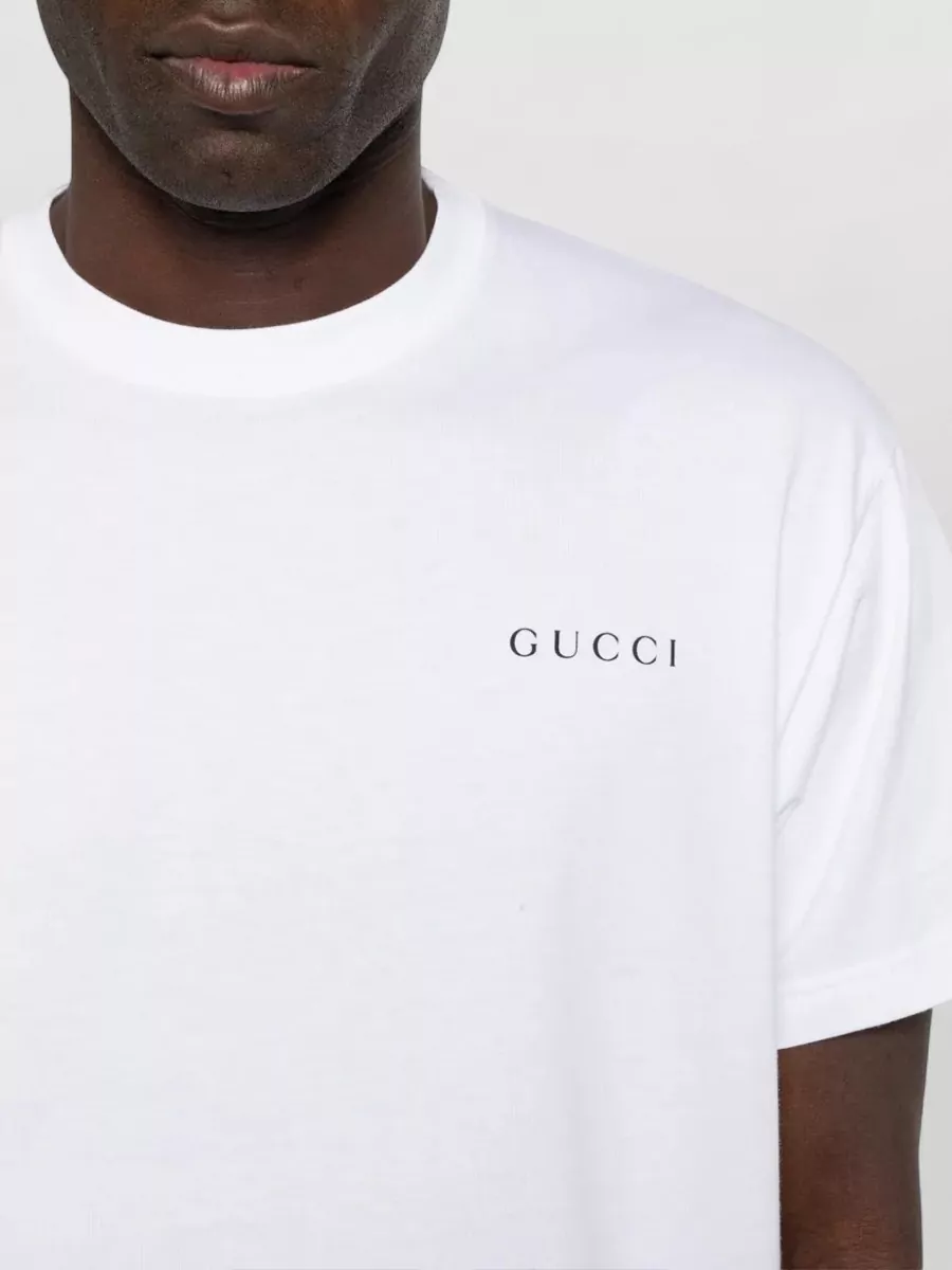 Gucci Logo-Print Embroidered Cotton Crew-Neck T-Shirt