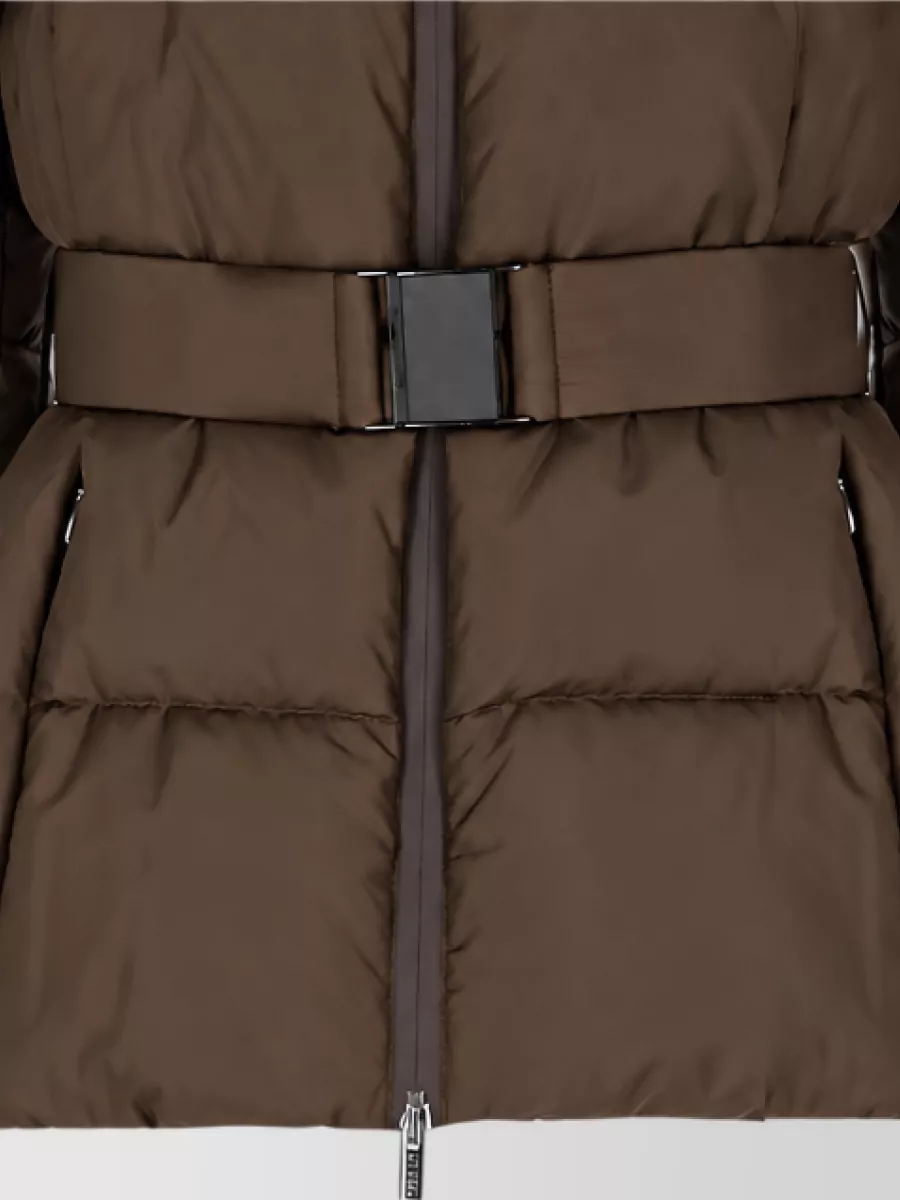 Peserico Quilted Belted Hooded Down Jacket