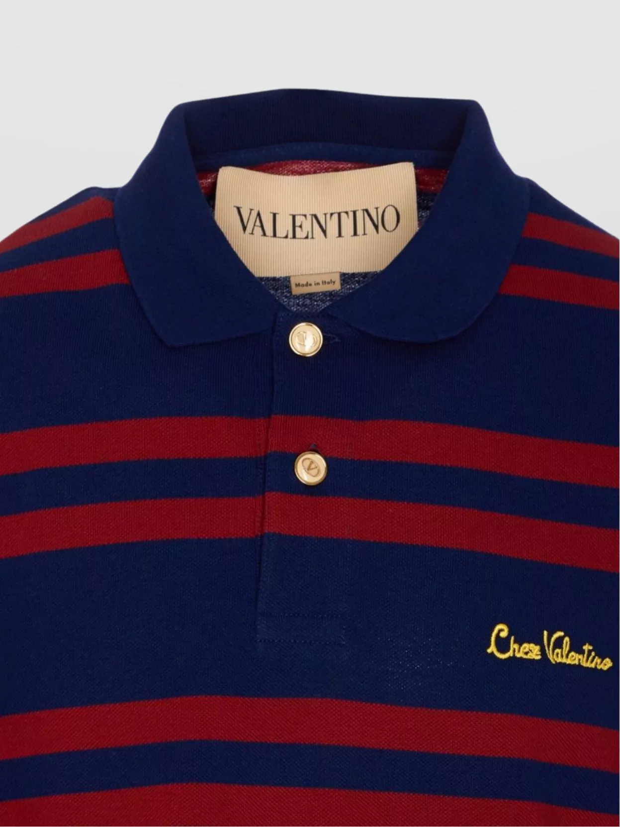 Valentino Garavani Striped Polo Shirt Regular Collar