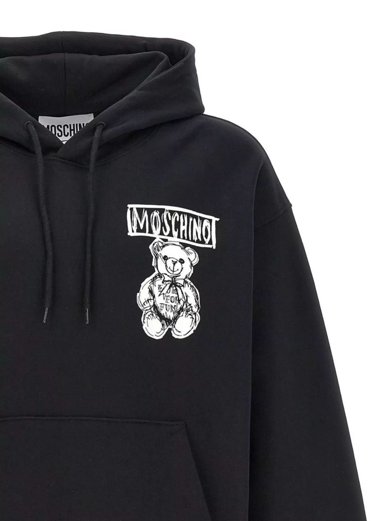 Moschino Graphic Print Hoodie With Front Pocket
