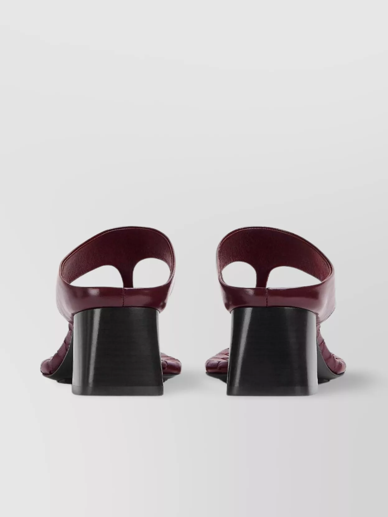 Bottega Veneta Square Toe Quilted Block Heel Sandals